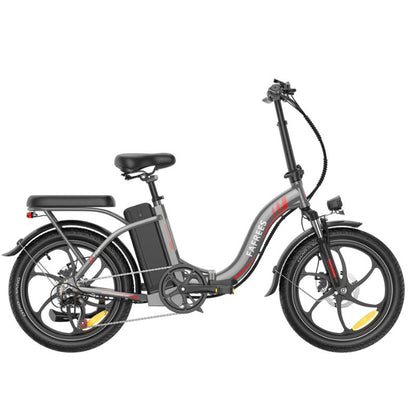 Urban commuting scene with Fafrees F20 electric bike in motion