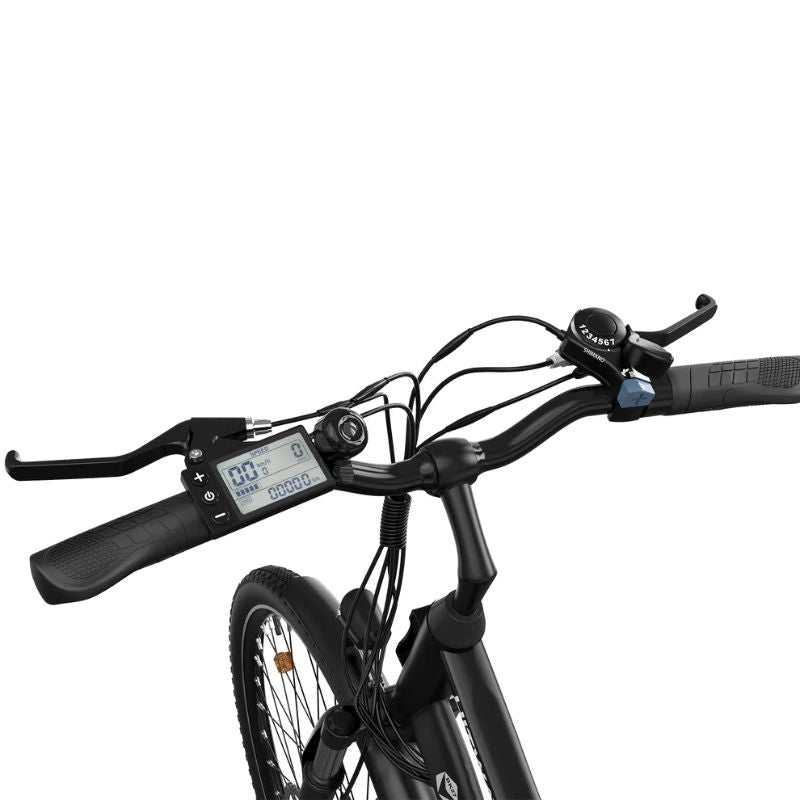 Front suspension fork absorbing bump on road