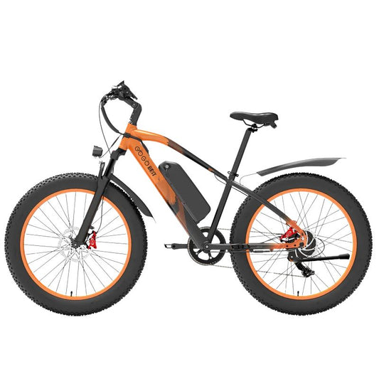 Close-up of GOGOBEST GF600 1000W motor and fat tire