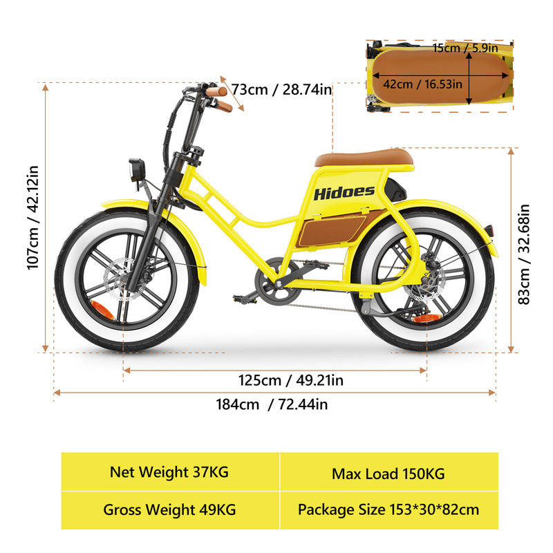 Hidoes C8 Fat Tire Electric Bike