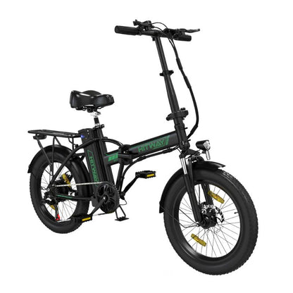 Hitway BK11 folding electric bike unfolded in city park