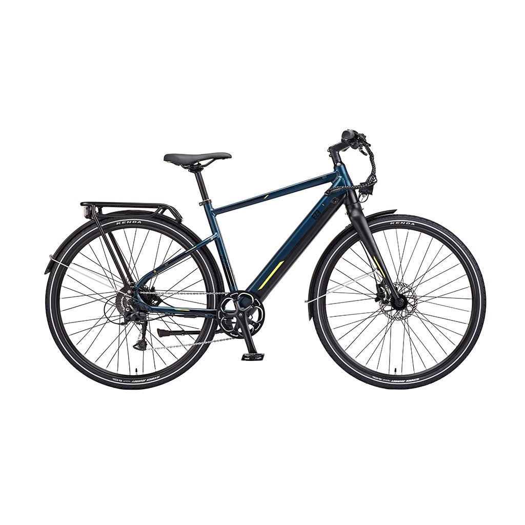 Commute EX Pro Gents Electric Bike in black, 21-inch frame with integrated lights