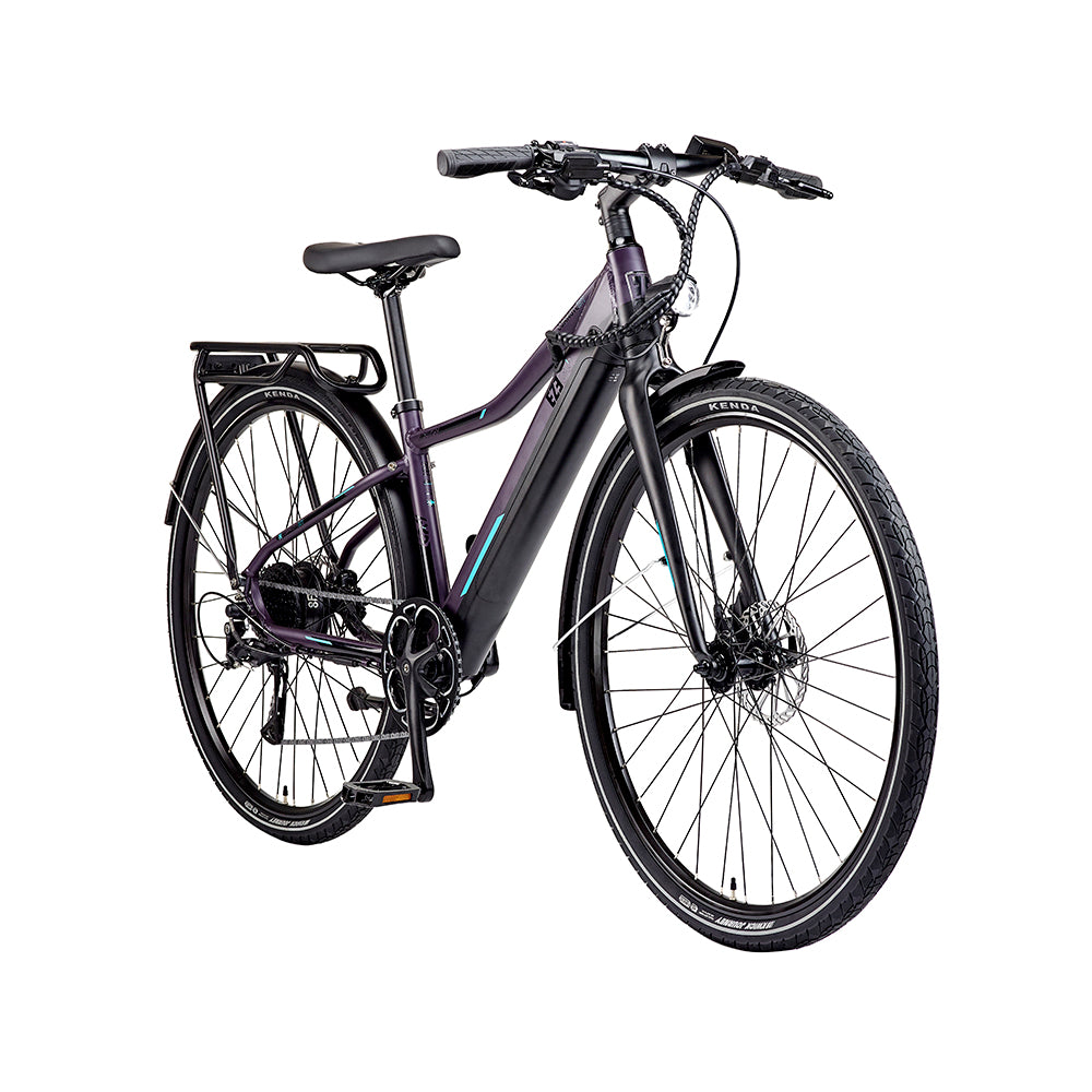 Close-up of Shimano 9-speed drivetrain and hydraulic disc brakes