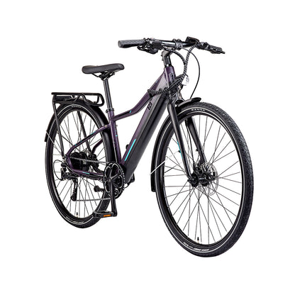Close-up of Shimano 9-speed drivetrain and hydraulic disc brakes