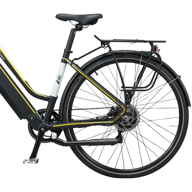 Mark2 X-Cross 450 removable battery pack on step-through frame