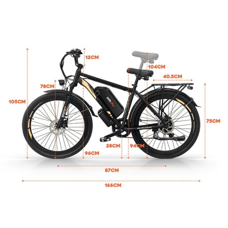 EMOKO EC27 27.5 inch wheel 250W motor hub drive close-up