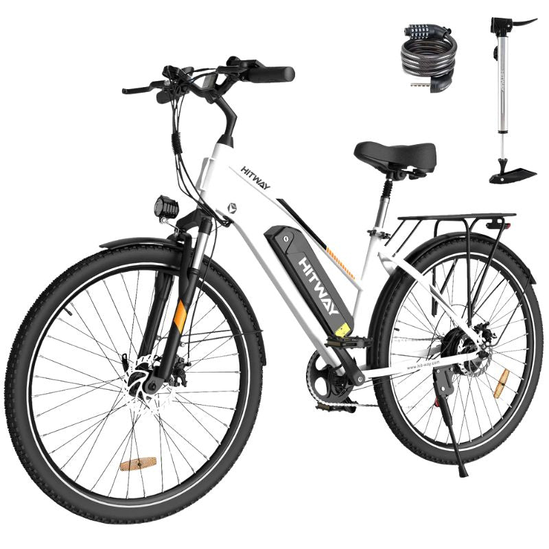 Rear 250 W hub motor and Shimano single-speed drivetrain
