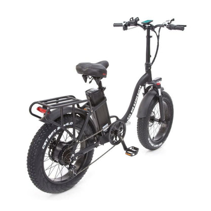 Rear integrated light showing brake light and turn‑signals activated