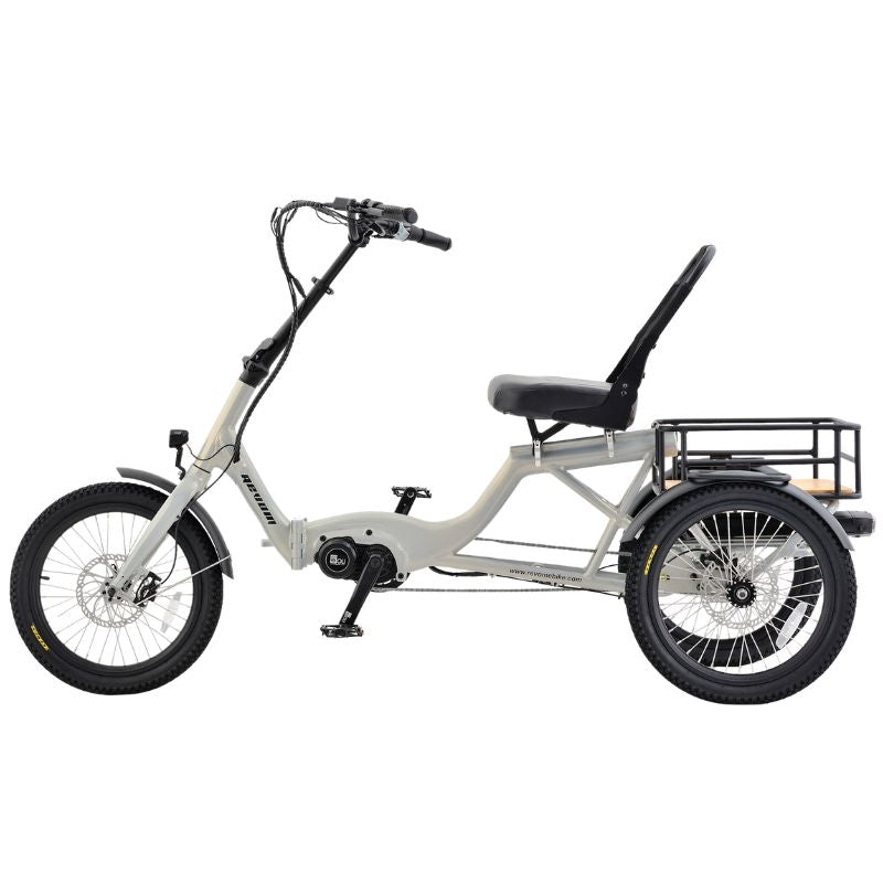 Revom T4F Semi Recumbent Folding Electric Tricycle