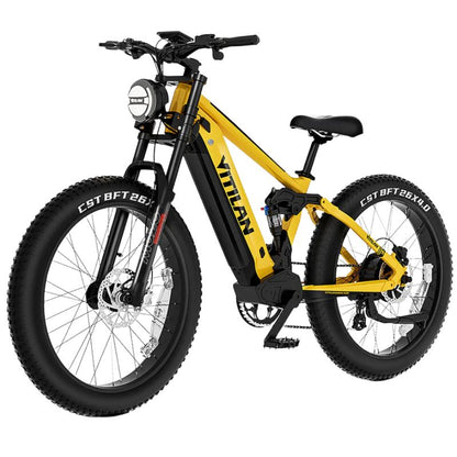 Vitilan T7 Shimano 8-speed gear system and TEKTRO hydraulic disc brake close-up