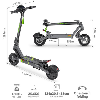 VIPCOO-VS3 800W 50km/h 15.6ah Off Road Adult E Scooter