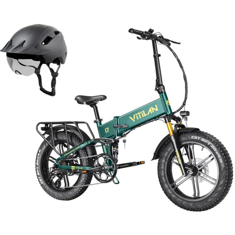 Close-up of Vitilan I7 Pro 3.0 48V 20Ah Samsung removable battery pack attached to frame