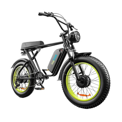 Close-up of Emoko C91 48V 20Ah removable battery on aluminum frame