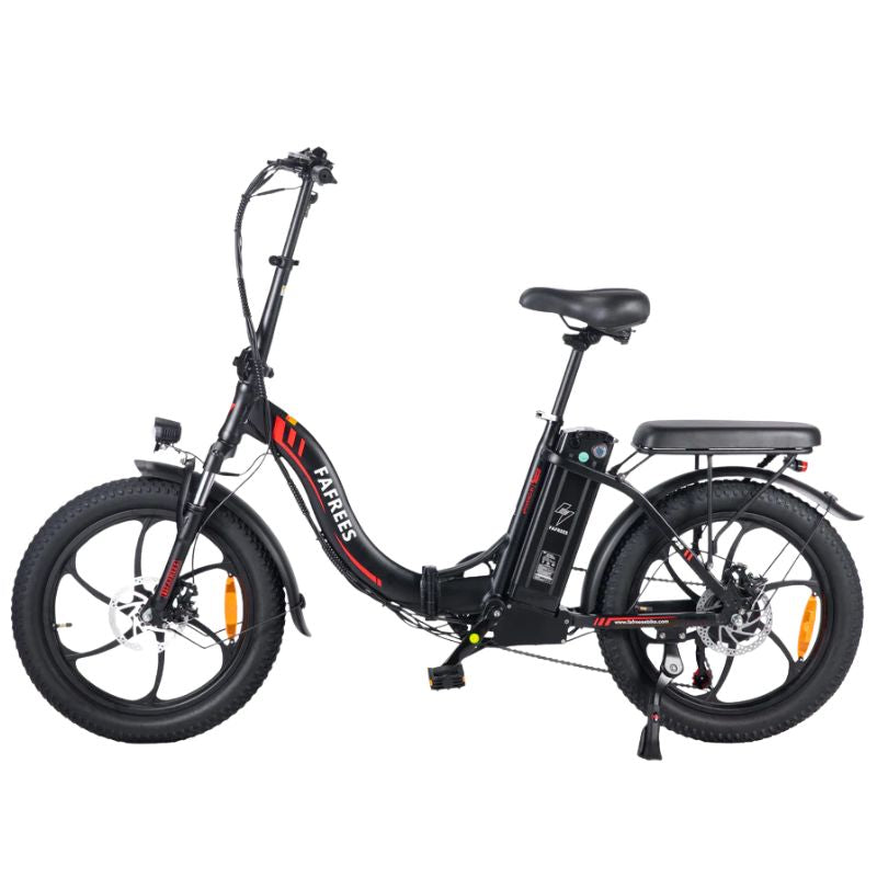 Fafrees F20 foldable fat tire electric bike black view