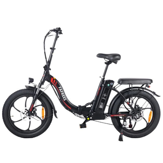 Fafrees F20 foldable fat tire electric bike black view