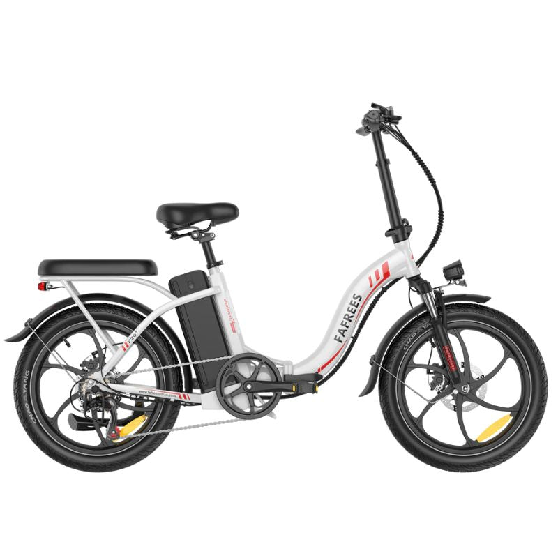 Integrated rear rack and LED rear light on Fafrees F20