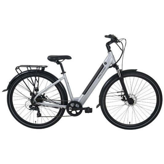 Falcon Horizon Low Step Electric Hybrid Bike – Comfortable Urban E-Bike with 375Wh Battery