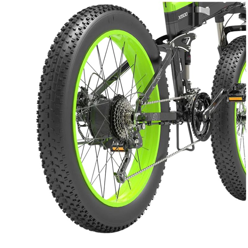 Bezior X1500 26×4.0 fat tyres all-terrain view