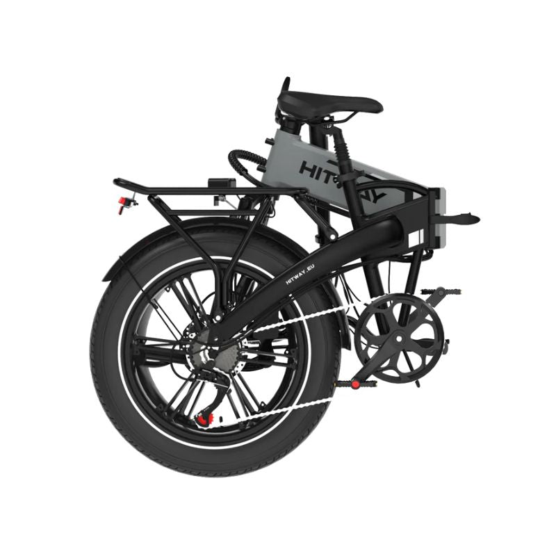 HITWAY BK10S front suspension fork detail on urban street