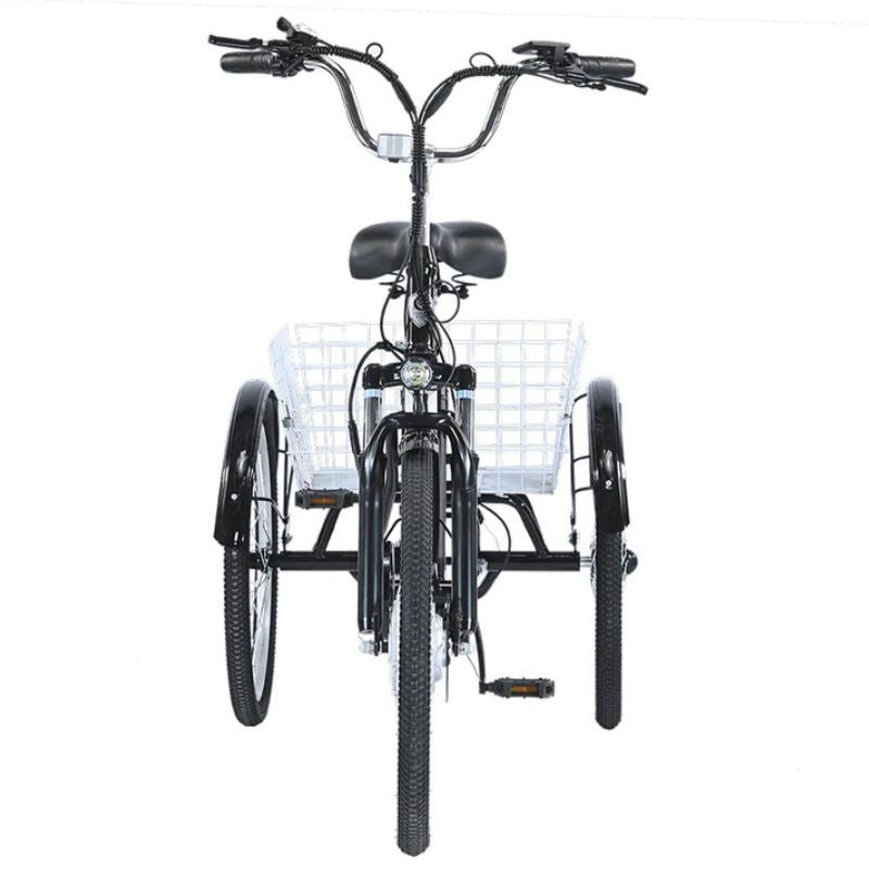 LCD display showing speed, battery, and pedal assist mode