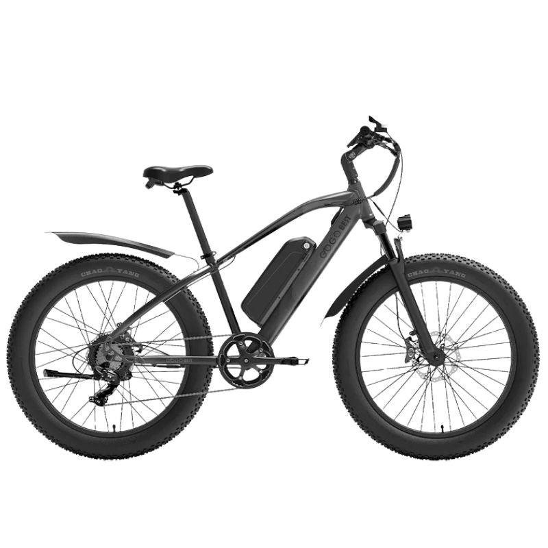 Side angle view of GOGOBEST GF600 electric mountain bike