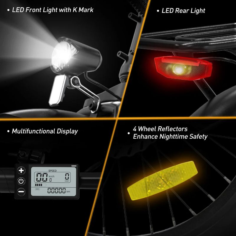 LED headlight rear front wheel light